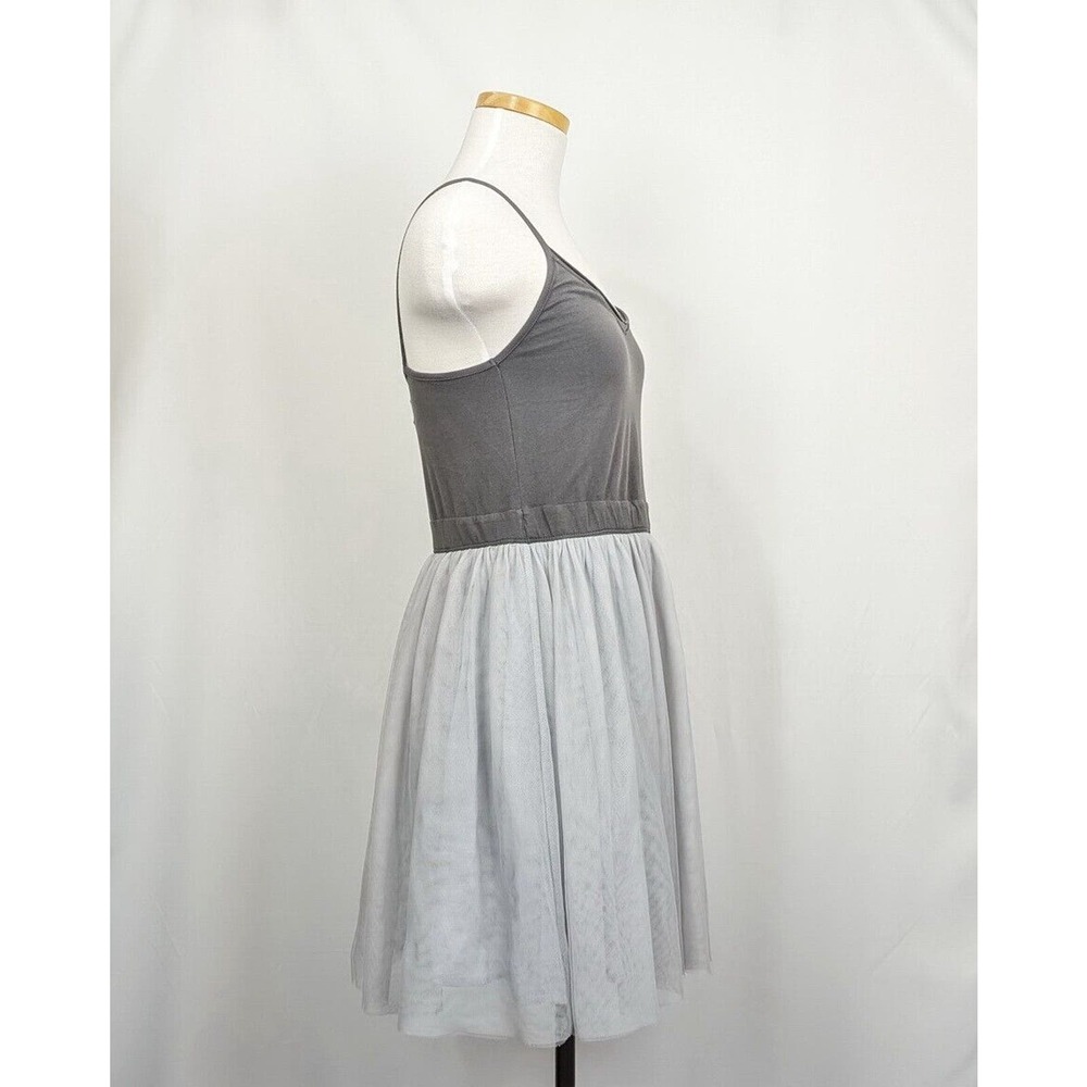 Abercrombie & Fitch Gray Dress Tank Sleeveless Tulle Skirt Juniors M - Picture 4 of 9